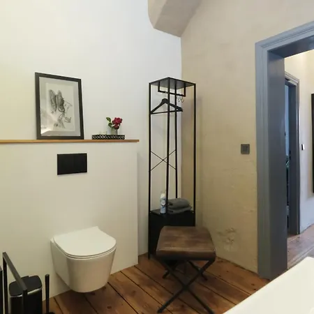 Altstadt In Mit Balkon Und Kunstgarten דירה *